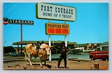 Fort Courage Home of F Troop Old Cars Now In Ruins VINTAGE Postcard picture