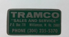 Vintage Tramco Sales & Service Williamson West Virginia Coal Mine Sticker Decal picture