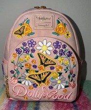 Loungefly Dollywood Butterfly Pink Mini Backpack NWT picture