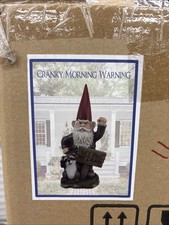 Ebros Grumpy Mr Gnome Dwarf With Feisty Raccoon Raising Fists Not Welcome Statue picture