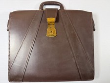 1968 NOS Vintage US Military Leather Briefcase Type IV Vietnam War Era with Keys picture