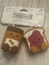 Hallmark Better Together Peanut Butter & Jelly Magnetic Rubber Ornaments New picture