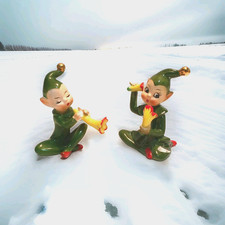 2 JOSEF ORIGINALS Pixie Elf - Trumpet & Phone Flower 3