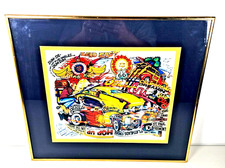 Rare Signed Dave Bell Orig. Color Hot Rod Illustration Personalized to 