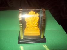 INDIAN HINDU GANESHA GOD ELEPHANT FIGURINE INSIDE GLASS picture
