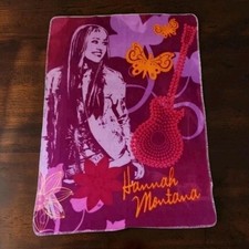 Disney Hannah Montana Blanket Throw Miley Cirus Secret Pop Star 48x34 picture