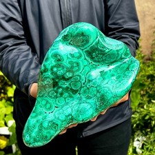 6.1LB Natural Polished Malachite Mineral freeform specimen Reiki Stone Healing picture
