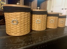 2004 Longaberger 23 Pc Canister Set W/ Liners, Containers, Lids & Label Frames picture