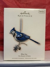 HALLMARK 2007 BLUE JAY THE BEAUTY OF BIRDS BIRD ORNAMENT picture