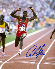 CARL LEWIS SIGNED REPRINT US OLYMPIC MEDALIST AUTOGRAPH 8