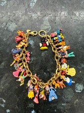 Bradford Exchange Ultimate Disney Classic 37 Character Charm Bracelet 24KGP picture