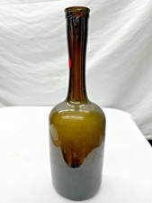 Antique 1750's Elongated French Flowerpot Style Bottle - Pontil  picture