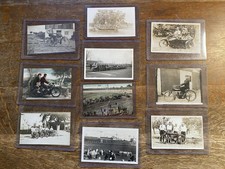 10: Lot of Ten Antique Motorcycle Related Images Vintage Photos Postcards RPPC picture