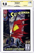 Superman #75D Direct Variant 1st Printing CGC 9.8 SS Jurgens 1993 2504912046 picture