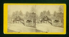 a745, E & H T Anthony Stereoview, # -, The Rustic Arbor, Central Park, 1870s picture