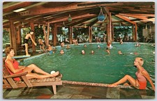 Postcard WI Delavan Wisconsin Lake Lawn Lodge Delavan Lake Indoor Pool P19C picture