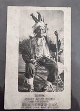1914 RPPC Chief John Smith Postcard Brainerd’s Day Walker Minn Chippewa Indian picture