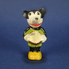 1920s Pie-Eyed Mickey Mouse Playing Drum Antique Bisque Toy Figure – Japan picture