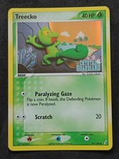 Pokemon TCG Treecko 67/100 EX Crystal Guardians Stamped Reverse Holo Card - NM picture