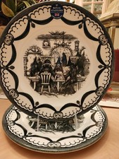 ROYAL STAFFORD WITCHES GATHERING SET OF 2 DINNER PLATES HALLOWEEN COVEN RARE picture