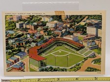 Forbes Field baseball Pittsburgh Schenley Park postcard linen Vintage art picture