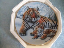 Franklin Mint Collector Plate “Siberian Tiger and Cub”, Limited Edition w/COA picture