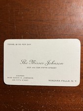 The Misses Johnson Niagara Falls New York NY Vintage Business Card picture