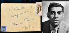 EDDIE CANTOR Signed 1936 Original album page ACA (LOA) Early American Comedian picture