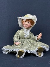 HTF - Vintage Kurt S Adler Old Lady Grandma Gingham Poseable Bendable Doll picture