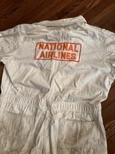 Vintage Rare National Airlines Coveralls Clothing Cleveland work Wear Buttons picture
