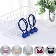 2 Magnetic Curtain Tie Backs Metal Drapery Holdbacks Wedding Home Decorations picture
