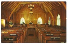 Big Moose New York c1950's Big Moose Community Chapel, interior view, church picture