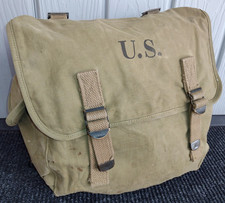 ORIGINAL US WW2 M1936 MUSETTE BAG 1942 DATED w/ SLING picture