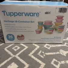 Tupperware Heritage Collection 32 Pcs Food Storage Container Set Vintage Colors picture