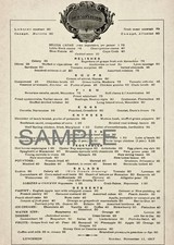 1917 DELMONICO'S New York MENU Photo  (232-Y) picture