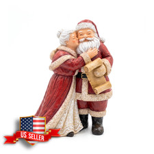 Santa and Mrs. Claus Resin Figurines 5.9 in picture