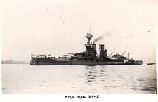 British Royal Navy HMS Iron Duke (2) - RPPC Photo WWI c1910s picture