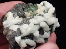 Dogtooth Calcite Crystals on Chalcocite & Malachite Butte Montana ex.Sobolewski picture