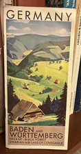 Vintage 1938 Germany Travel guide booklet Baden Wurttemberg Leon Schaefer artist picture