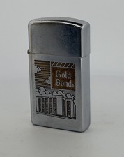 Vintage Gold Bond Sales School Zippo - 1974 - brushed chrome USED Slim Case Rare picture