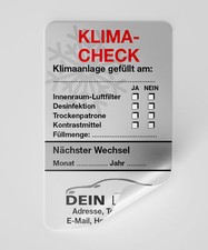 Air conditioning check service car sticker inspection sticker service sticker grey picture