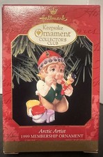NEW Hallmark ARCTIC ARTIST Elf 1999 Ornament Christmas Club Keepsake picture