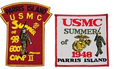 Vintage US Marine Corps Parris Island Summer Of 1948, 1998 USMC Patches  picture