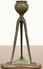 Tiffany Studios New York Bronze Candlestick, Circa 1910 picture