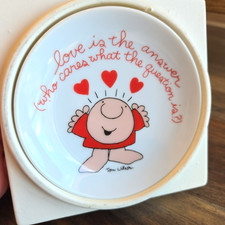80’s Ziggy Fine Porcelain Hanging Plate or Dish Love Is The Answer Tom Wilson picture