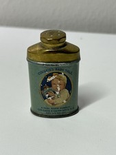 Antique Vtg Colgate Baby Talcum Powder Tin Advertising Tin Lot Graphic Gold picture