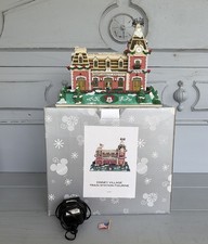 Rare Disneyland Light Up Disney Village Train Station Figurine picture