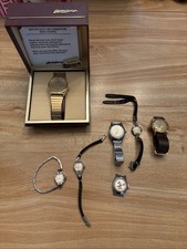 READ Lot Of 7 Vintage Men Women Watches Mickey Mouse US Time Black Shield Timex picture