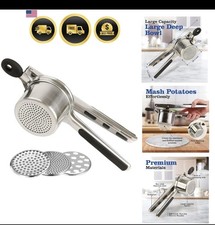 Large 15oz Potato Ricer, Heavy Duty Stainless Steel Potato Masher and Ricer K... picture