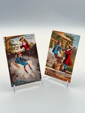 (2) 1880s Victorian Trade Cards Acme The Best Bar Soap Young Kids Playing picture
